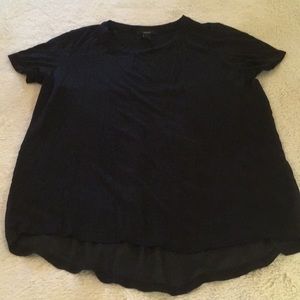 Cute Black Tee with Sheer Back